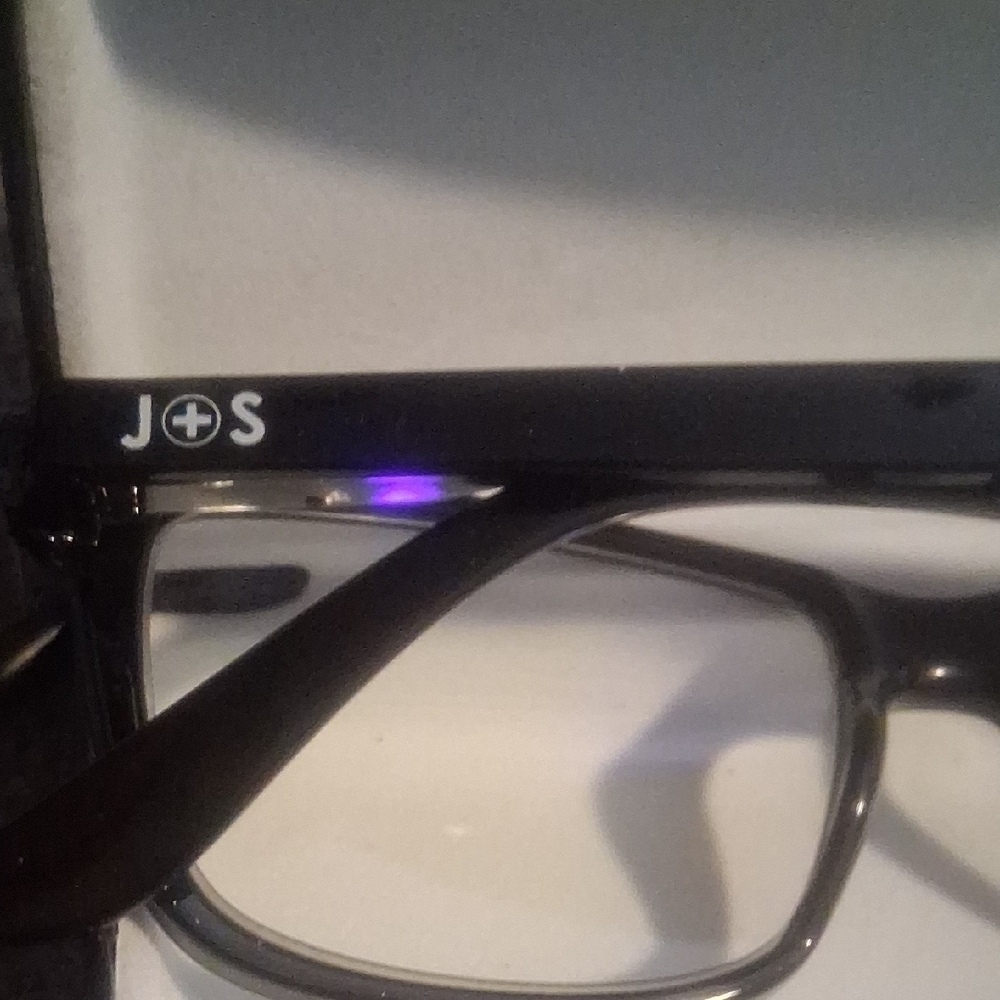 Black Rectangular Glasses with Case - Picture 2 of 8